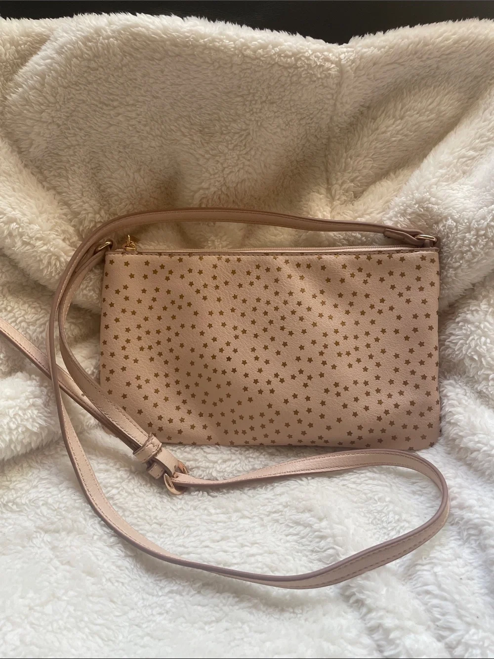Lauren Conrad Pink Star-Studded Crossbody Bag - Stylish Everday